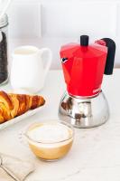 Monix Induction Inox Cafetera Italiana de Aluminio y Acero Inoxidable, 3 / 6 / 9 Tazas de Capacidad, Mango Termorresistente, Fácil de Lavar, Apta para Todo Tipo de Cocinas Incluida Inducción - Color Rojo y Negro - details 5
