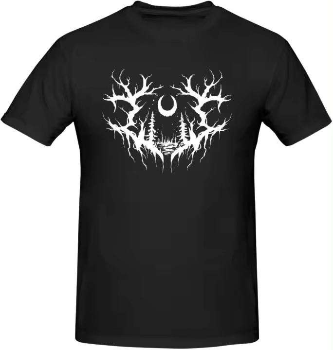 Camiseta estampada para hombre y mujer, Camisa de algodón suave, color negro, ideal para regalo - 1