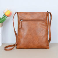 Bolso Bandolera Vintage De Cuero Suave PU Color Sólido Con Múltiples Bolsillos Para Mujer Ideal Para Viajes Diarios Y Uso Diario - details 2
