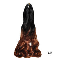 Extensiones De Cabello Sintético En Rizos Espirales Y Ombre Pre Estiradas Para Crear Braids De Textura Suave Alta Temperatura Fibra De Textil Un Solo Paquete - details 16