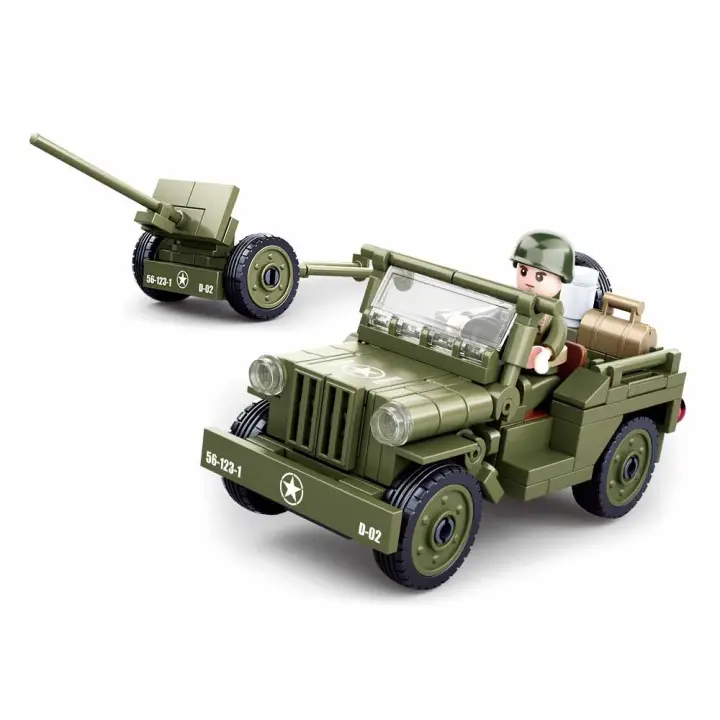 Bloques De Construcción Militar WW2 143PCS Juguete Educativo Para Niños Modelos De Carros Y Edificaciones Regalo Para Boys - 1