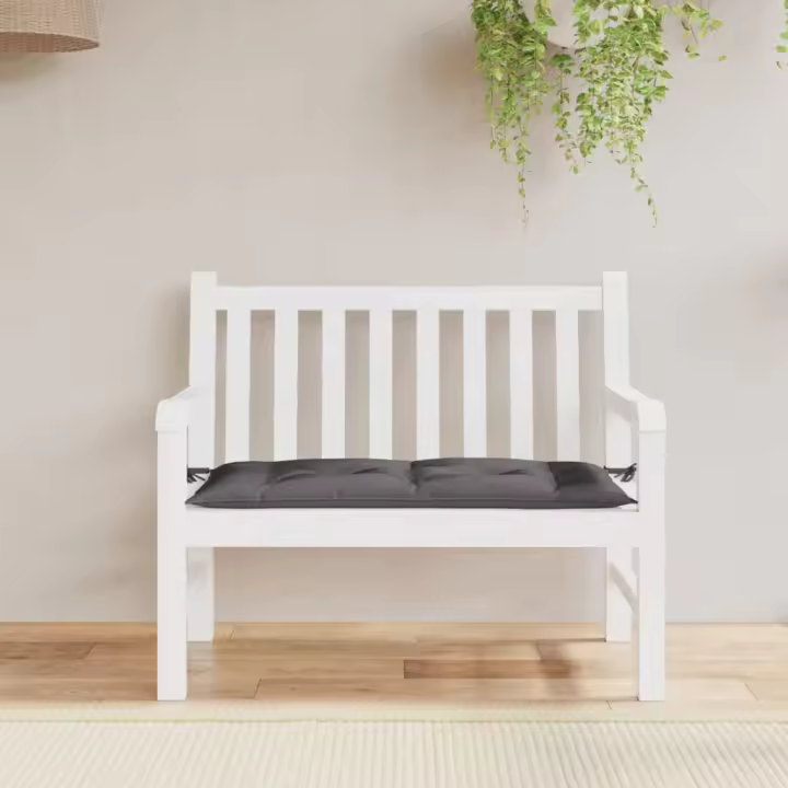 Cojín de banco de jardín tela Oxford gris antracita 110x50x7 cm - 1