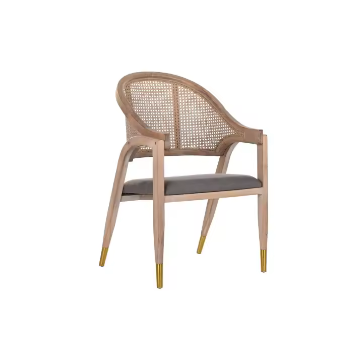 SILLA ABETO RATAN 59X55X88 GRIS OSCURO FIJALO MB188992 - 1