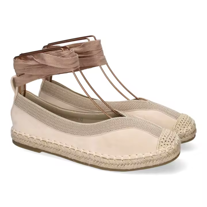 PuntoSalao Alpargatas estilo Bailarinas planas en yute para mujer beige 1Q30 - 1