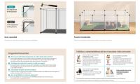SONGMICS Parque para Mascotas con Suelo y Alfombra Impermeables y Extraíbles, Valla para Animales Pequeños, para Hámsteres, Conejos, Erizos, Cobayas, 125 x 63 x 42 cm/143 x 73 x 46 cm/145 x 73 x 57 cm, Blanco - details 1