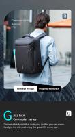 Mochila De Negocios impermeable para hombre, morral de viaje para ordenador portátil con carga USB, se adapta a ordenador portátil de 17 pulgadas y equipo técnico - details 0