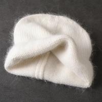 Gorro De Piel De Conejo De Nueva Moda 2024 Para Mujer Con Cabello Largo Caliente Y Suave Gorro De Invierno De Color Sólido Simplicidad Y Calidez Para Exterior - details 17