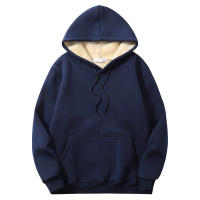 Sudadera De Lana De Cabra Abrigada Para Hombre Sudadera Deportiva Casual De Algodón Acrílico Negro Azul Marino Para Calle - details 1