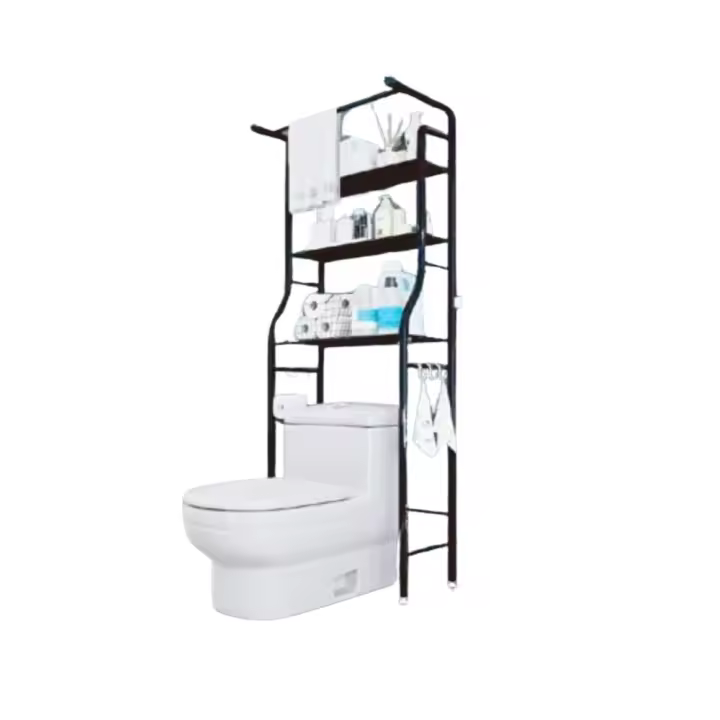 Estantería metal multiuso sobre inodoro u otros, para ahorrar/aprovechar espacio, estantería para organización de hogar - 1