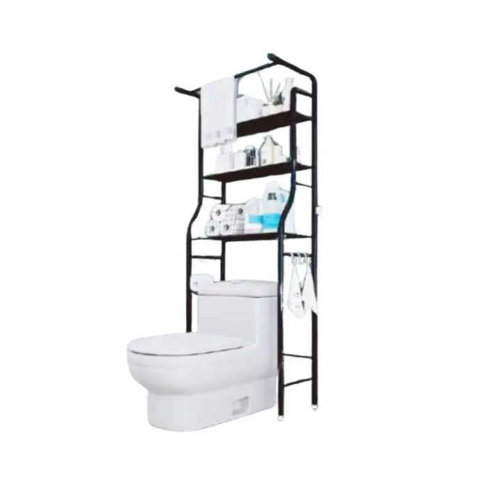 Estantería metal multiuso sobre inodoro u otros, para ahorrar/aprovechar espacio, estantería para organización de hogar - 1
