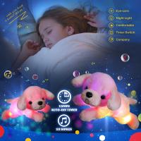 Cojín De Tela Suave De 38cm Con Luz LED Y Música En Forma De Perro Azul Grande Juguete De Peluche Regalo Kawaii Para Niñas Y Niños Decoración Del Hogar - details 9