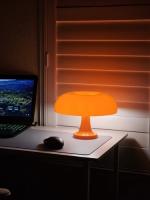 Lámpara De Mesa Clásica En Forma De Hongos Para Dormitorio Diseñadora Danesa Lámpara De Noche Decorativa En Color Naranja Estilo Bauhaus Moderno - details 10