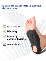 Insoles Ortopédicos Para Flat Foot Soporte De Arco Para Cuidado De Los Pies Unisex 1 Paquete Almohadillas De Salud Del Pie Antideslizantes Absorbentes De Sudor Transpirables Adecuado Para Zapatos - details 2
