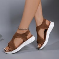 Sandalias De Verano Para Mujer 2024 Cómodas Y Casuales Con Plataforma Y Tacón Medio Talla Grande 43 Material Superior Mesh - details 17