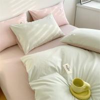 Funda De Edredón INS Estilo Lujo Doble Color Sólido Para Pareja Hotel Apartamento Hogar Algodón 100% Bordado De Alta Calidad - details 0