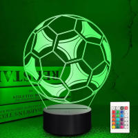 Lámpara De Ilusión 3D De Fútbol Y Baloncesto Cambio De Color 16 Luz Nocturna Deportiva Para Hombres Adolescentes Y Niños Regalo De Cumpleaños - details 0