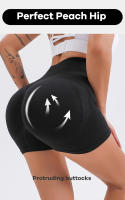 Shorts De Yoga Para Mujer CZGUKE Cintura Alta Levantamiento De Glúteos Control Abdominal Ruched Sonrisa Pantalones Cortos - details 3