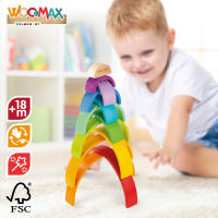 WOOMAX Juguete construcción de madera arcoíris XL - details 3