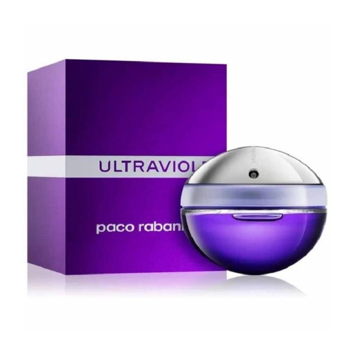 Paco Rabanne Ultraviolet Eau de Parfum 80 Ml. -  Agua de perfume para mujer 80 Ml.  Perfume ideal para uso diario.