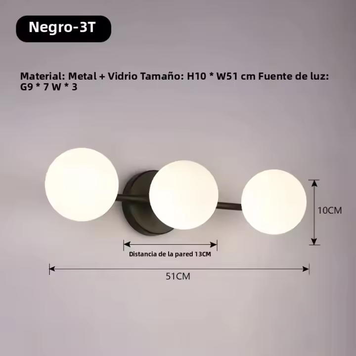 Lámpara De Pared LED Nordic Para Dormitorio Y Sala De Estar Con Vidrio Mate 7W G9 Iluminación Interior Moderna Montaje En Pared - 1