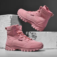 Botas De Montar Para Parejas Al Aire Libre Botines De Camuflaje Transpirables Para Hombres Y Mujeres Zapatos De Senderismo Casual Botas De Entrenamiento Alta Con Suela De TPR - details 2