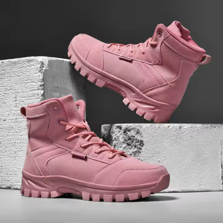 Botas De Montar Para Parejas Al Aire Libre Botines De Camuflaje Transpirables Para Hombres Y Mujeres Zapatos De Senderismo Casual Botas De Entrenamiento Alta Con Suela De TPR - 1
