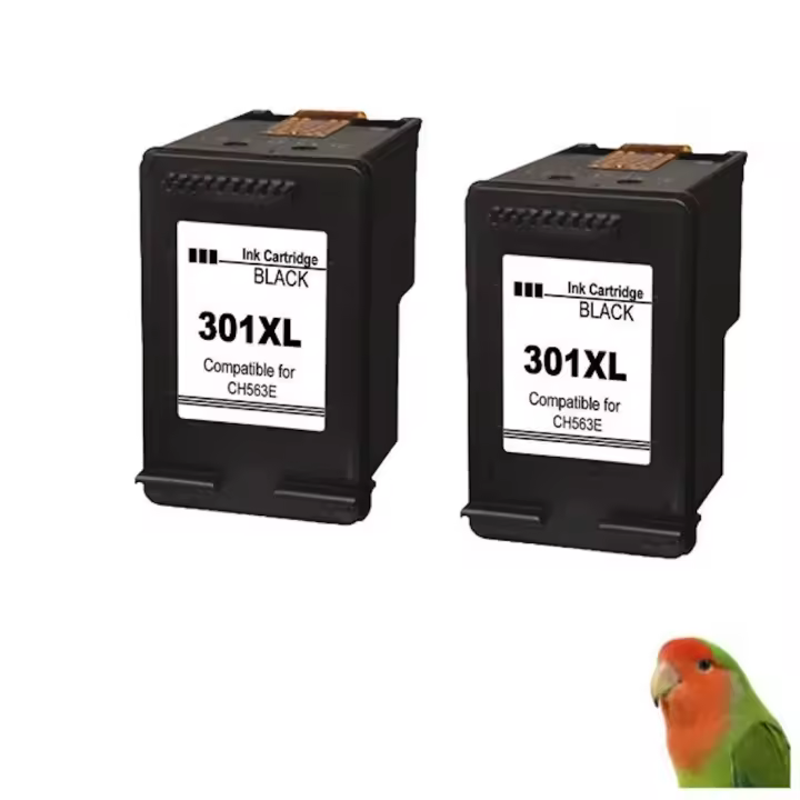 Nobrand Cartuchos de Tinta HP 301XL Negro - Pack 2 Tintas Compatibles con Varias Impresoras - 1