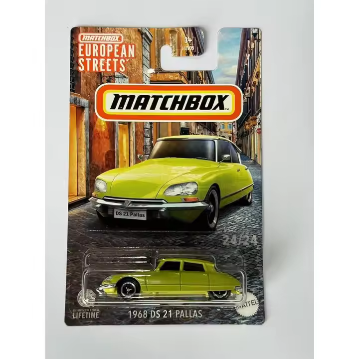 MATCHBOX  -  Coche  1968 DS 21 Pallas Verde Lima - Juguete de vehículos  rápidos y realistas  - Idea de regalo per collecionista - Edad recomendada mayores 3 años - 1