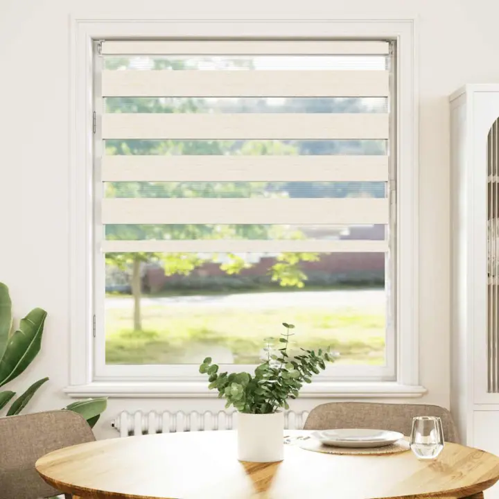 Estor cebra beige mármol tejido ancho 95,9 cm poliéster - 1