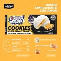 Cookies Locamentes Ricas Crema Blanca con Cacahuete | 128g | Packs 4 | 0% Azúcares | Dumon - details 2
