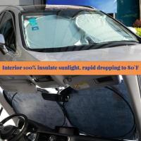 - Parasol para ventana de coche, parasol plegable, protección UV, accesorios de estilo de coche, apto para la mayoría de vehículos - details 0