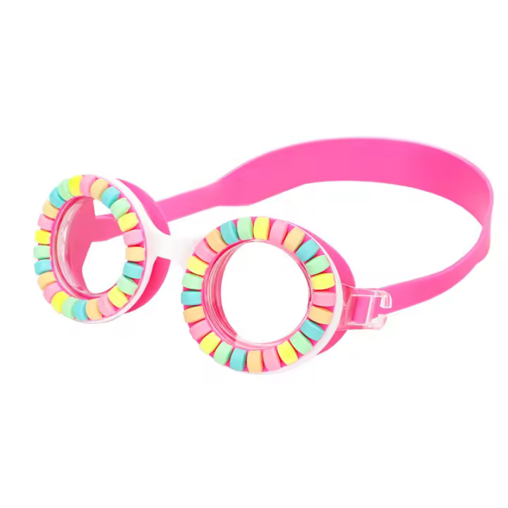 Nuevas y Lindas Gafas de Natacion para niños con forma de Bollo al vapor, Redonda, HD, Gran angular, antivaho y ajustables, suministro de Agua - 1