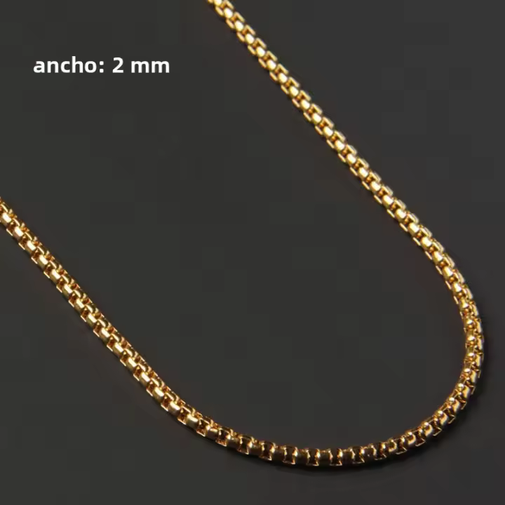 Collar De Cadena De Hilo Clásico Para Hombres Y Mujeres Acero Inoxidable Ancho 2/3/4/5 MM Estilo Figaro Cubano Joyería Moda - 1