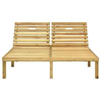 vidaXL Tumbona doble de madera de pino impregnada verde - details 1