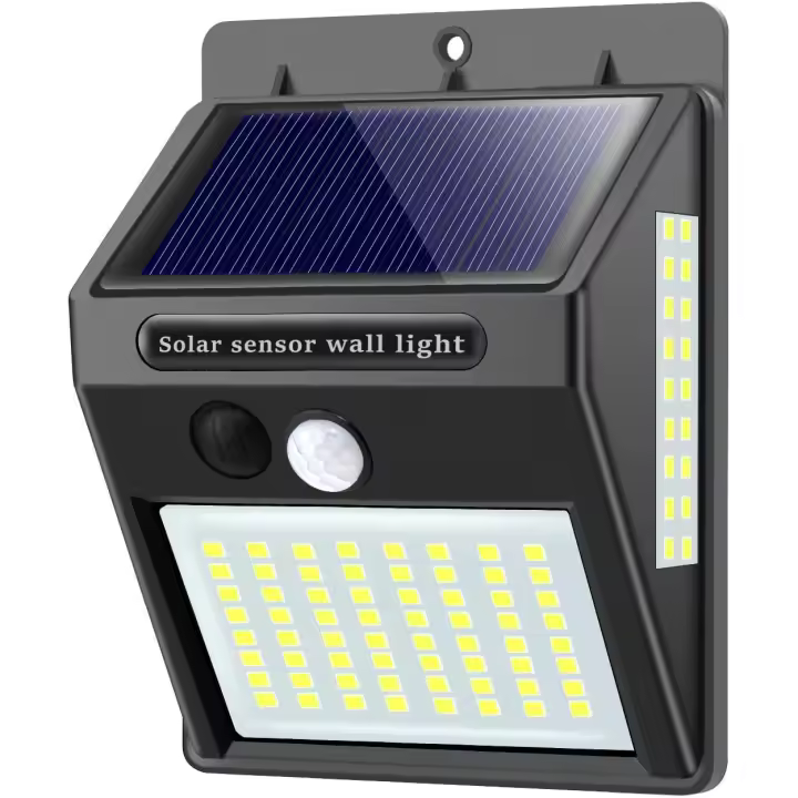 Luces solares para exteriores con detector de movimiento, alta calidad 100LED-1000Lumen? Luz solar al aire libre 1200mAh Luz de pared solar impermeable Led Sensor de movimiento solar Luz solar al aire libre para jardín-1 pieza - 1