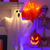 Fantasma LED Blanco Brillante Para Halloween Decoración De Casa Horripilante Con Luz De Hadas Interior Exterior Prop De Terror - details 6