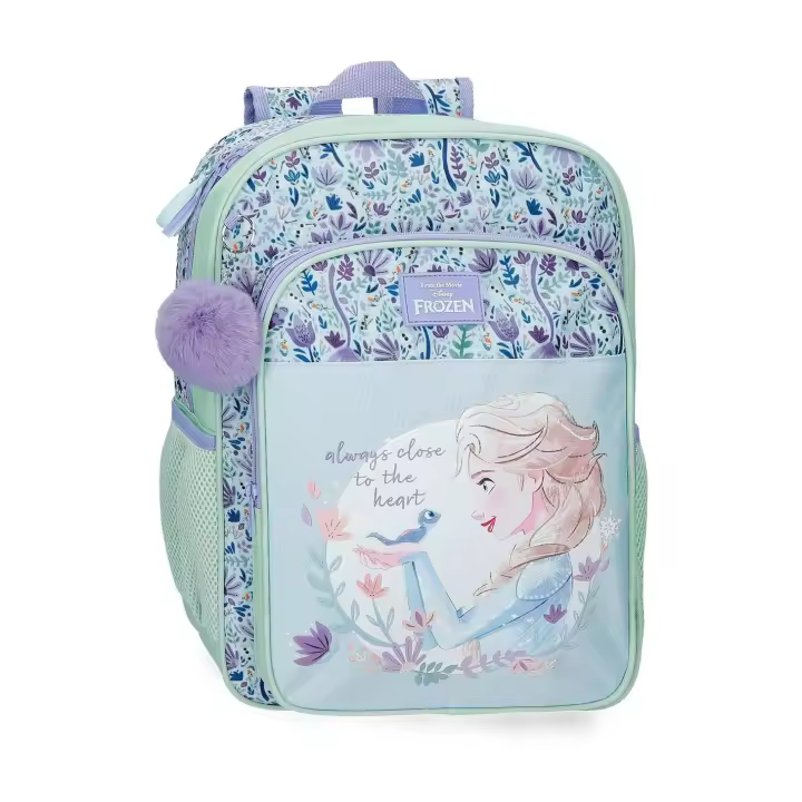 MOCHILA ESCOLAR FROZEN CLOSE TO THE HEART 40 CM ADAPTABLE A CARRO - 1