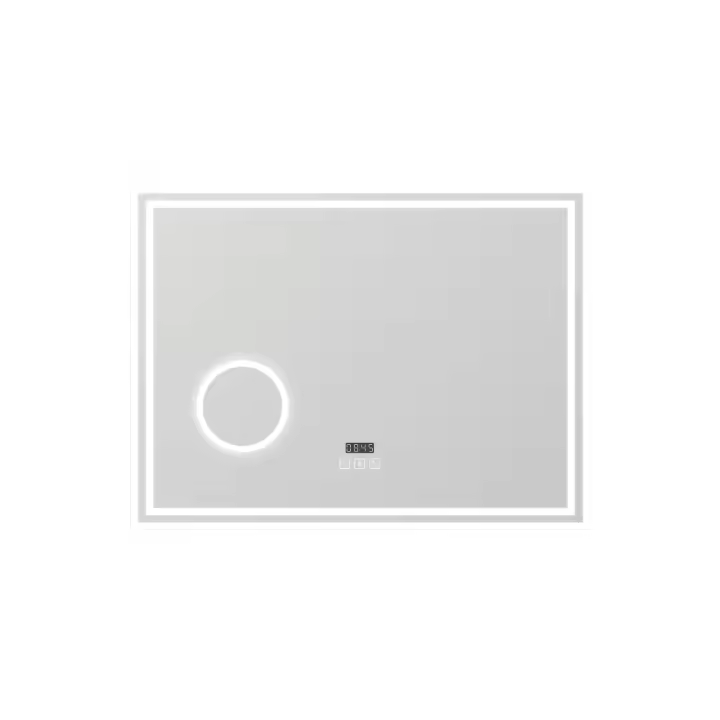 AICA Espejo de baño LED + Reloj + Lupa + Bluetooth - 1