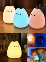 Lámpara Nocturna De Gato Lindo Para Niños 7 Colores Control Por Toque Ahorro De Energía LED Regalos Lindos Para Niñas Y Niños Luz De Dormitorio De Silicona - details 18