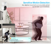 Cámara IP WiFi KERUI 5MP Tuya Smart Mini Cámara De Seguridad Doméstica Inalámbrica Con Seguimiento Automático 3MP Full HD Para Interior - details 5