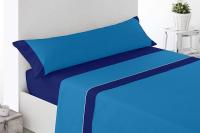 Energy Colors Textil-Hogar Juego Sabanas Verano 3 Piezas 100 % Poliéster Liso Bicolor Ligeras - details 1