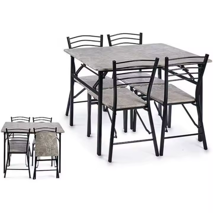 Arte Regal Set mesa y sillas plegables negro 70 x 74 x 110 cm mobiliario decoración hogar - 1