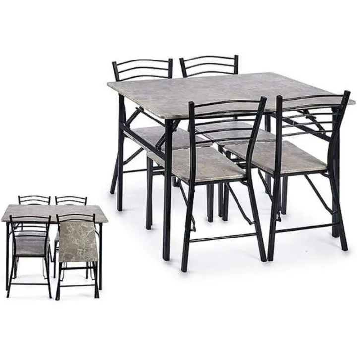 Arte Regal Set mesa y sillas plegables negro 70 x 74 x 110 cm mobiliario decoración hogar - 1