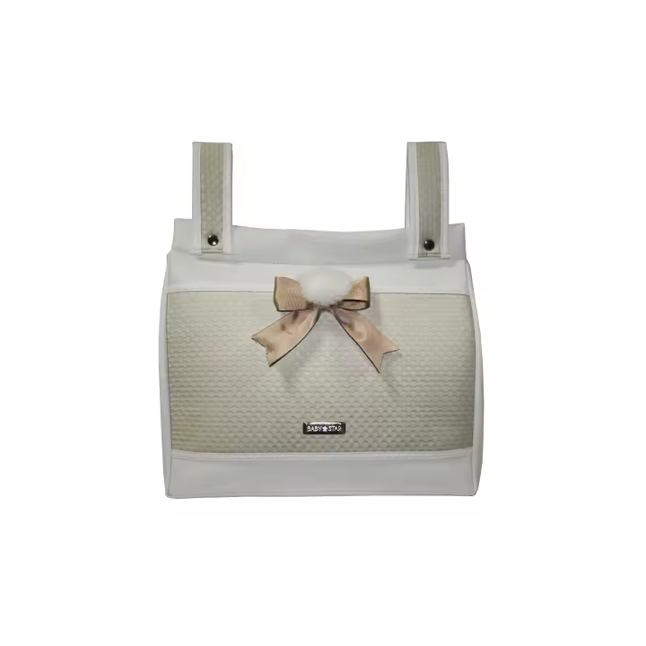 Bolso panera de ecopiel Babystar (13x34x33cm), bolso talega bebe, bolso silla de paseo universal, bolso carro bebe colección Sevilla - 1