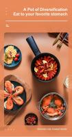 Mini Olla Eléctrica Multifuncional De Doble Capa Antiadherente Para Cocinar Fideos Y Sopas En Casa Herramienta De Cocina - details 1