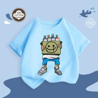 Camiseta De Algodón Puro Para Niños Y Niñas Con Dibujos De Aguacate Estilo Casual Manga Corta Verano Talla 100-160 - details 6