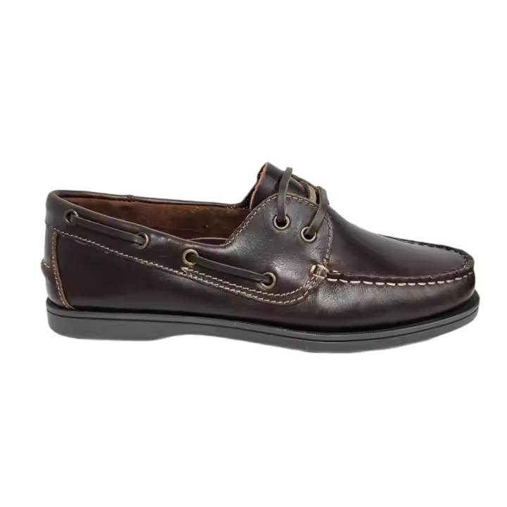 Zapato Nautico Hombre Piel Pull Marrón, Negro Referencia: 112023 Marca S@KUT  Nautico hombre con cordonera fabricado en piel pull Marrón, plantilla de piel.  * Suela al tono cosida y resistente con buena adherencia .  * Fabricado por s@kut - 1