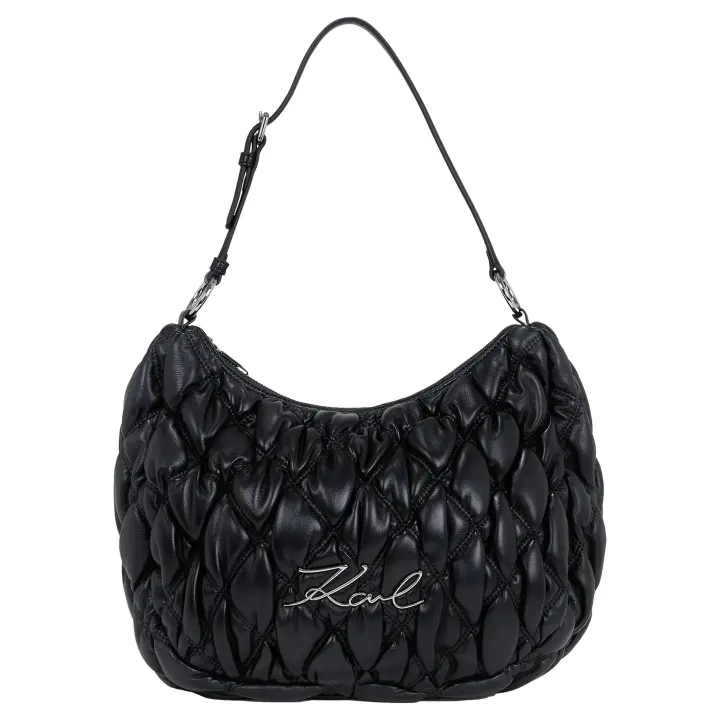 KARL LAGERFELD - Bolso Hobo K/Signature Kuilt Color Negro - 1