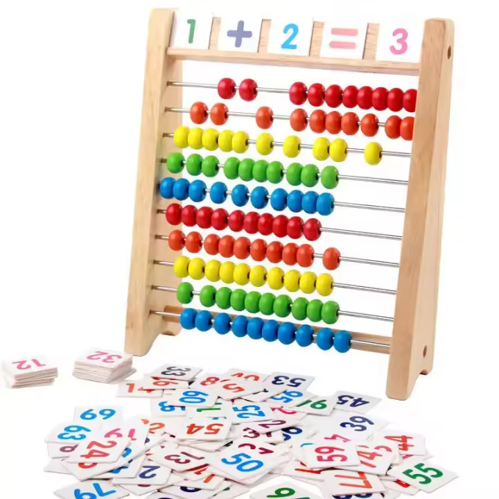 Juguete Educativo De Madera Clásico Para Contar 100 Cuentas Juguetes De Matemáticas Para Preescolar Montessori Aritmética Abacúscito Regalo Para Niños Y Niñas De 3 a 6 Años - 1