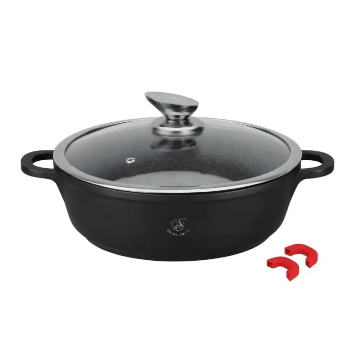 Olla Antiadherente con Tapa - Apta para Horno, Todos los Fuegos, Mangos de Silicona, Varios Tamaños y Colores - 1